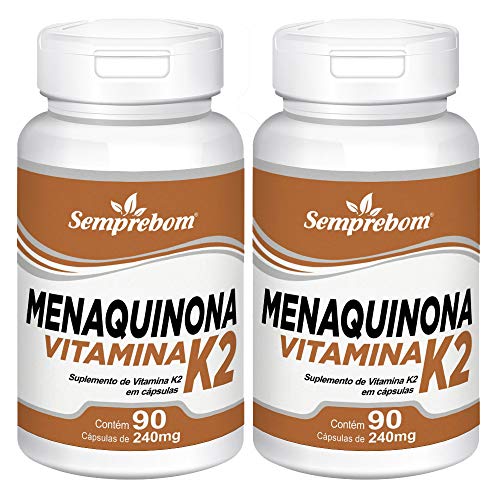 Menaquinona Vitamina K2 – Semprebom – 180 Cap. de 240 Mg.