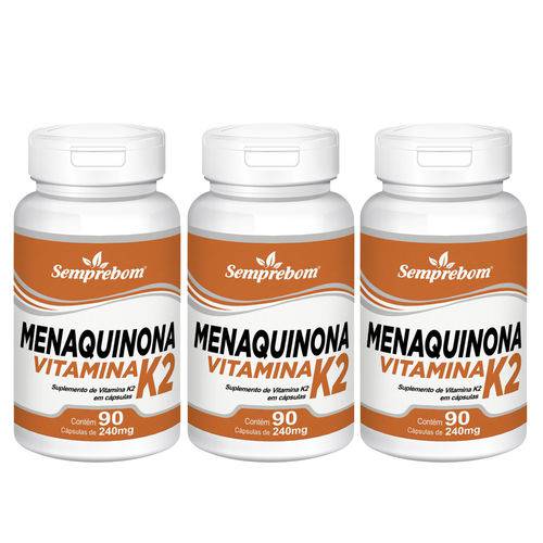 Menaquinona Vitamina K2 Semprebom– 270 Cap. de 240 Mg