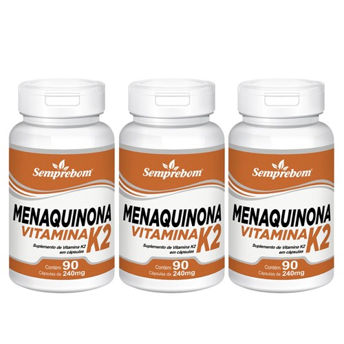 Menaquinona Vitamina K2 Semprebom– 270 Cap. de 240 Mg.