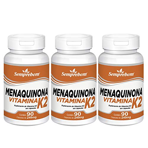 Menaquinona Vitamina K2 – Semprebom – 270 Cap. de 240 Mg.