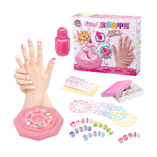 Menina adesivos de unhas DIY Crianças Brinquedos Manicure Waterproof etiqueta prego Maquiagem jóias aniversário de Set menina Brinquedos de presente