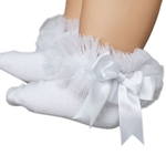 Menina Gaze Lace meias do bebê elegantes com bowknot estilo princesa Crianças Cotton Ornamento do presente meias curtas
