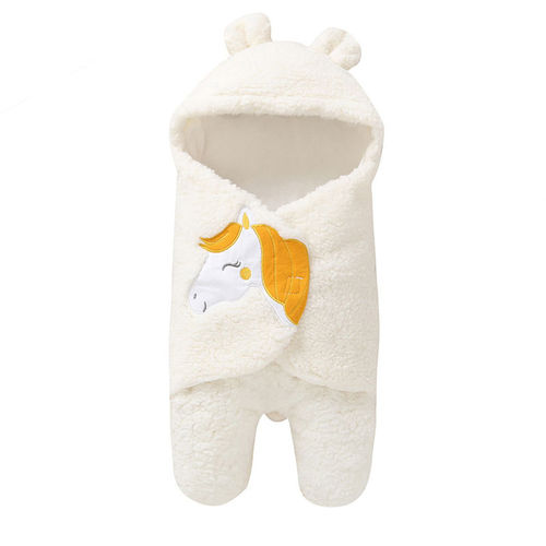 Menina Menino recém-nascido Cotton bonito Plush Blanket infantil gavetas Enrole saco de dormir