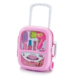 Meninas caso Trolley Make Up Pretend Play Toy portátil Bebê Plastic Toy Educacional Cosplay presente para as crianças