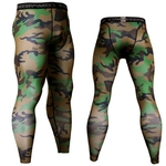 Homens Camuflagem calças apertadas compressão formação corrente de secagem rápida Gym Calça de Jogging aptidão camuflagem magro leggings gavetas Sungas