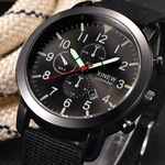 Mens Military Quartz Army Watch Black Dial Date Luxury Sport Wrist Watch