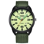 Men's Sport Business Calendar Waterproof Watch Nylon Band Quartz Wristwatch