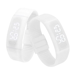 Mens Womens Rubber LED Watch Data Sports Pulseira Digital rel¨®gio de pulso WH