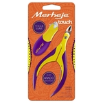 Merheje Alicate Cuticula+cortador Touch Amarelo/violeta