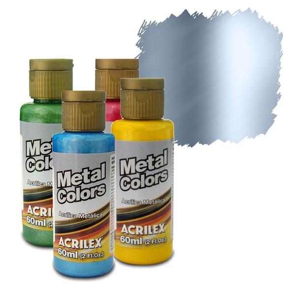 Metal Colors Acrylic - 60ml - Alumínio - 599 - Acrilex