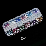 Metal Diamante Unhas Decoração Set Shimmer acrílico Strass Prego Decoração DIY Para Nail Art