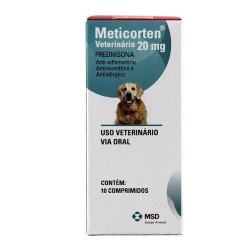 Meticorten Veterinário 5 Mg MSD - 10 Comprimidos