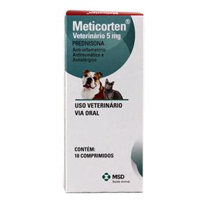 Meticorten Veterinário 5mg Cães e Gatos 10 Comprimidos - MSD