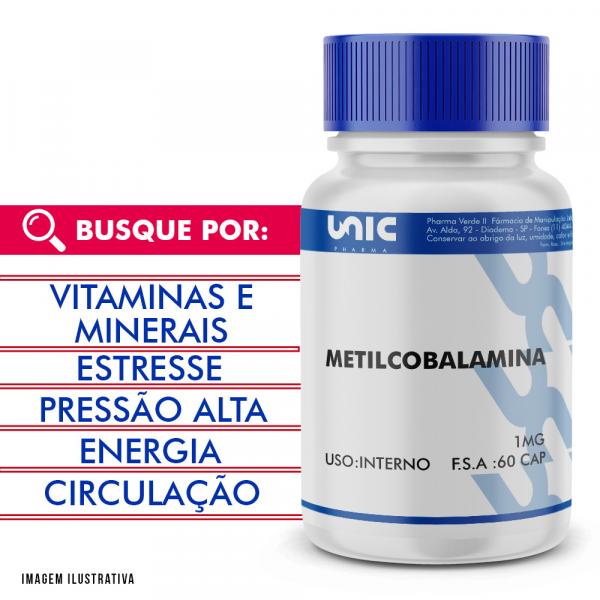 Metilcobalamina 1mg 60 Cáps - Unicpharma