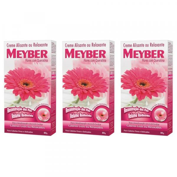 Meyber Creme Alisante Flores 80g (Kit C/03)