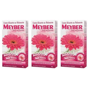 Meyber Creme Alisante Flores 80g - Kit com 03