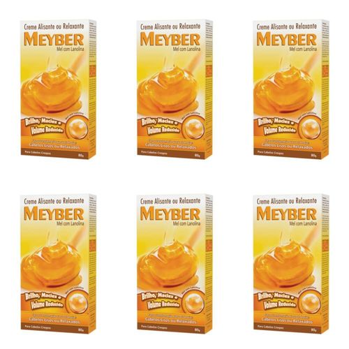 Meyber Creme Alisante Mel/ Lanolina 80g (kit C/06)