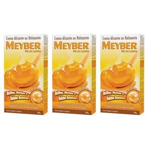 Meyber Creme Alisante Mele Lanolina 80g - Kit com 03
