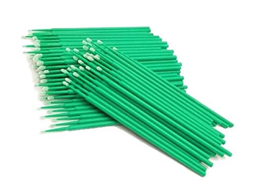 Microbrush Cotonete para Alongamento de Cílios 100 Unidade Verde