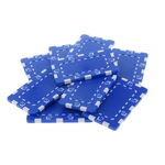 Microplaquetas De Pôquer De Cerâmica Retangular MagiDeal Para Mahjong E Texas Poker Deep Blue