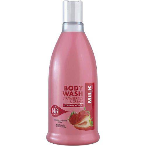 Milk Touch Body Wash Strawberries Cream - Sabonete Líquido 490ml
