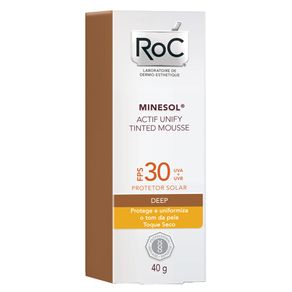Minesol Actif Unify Tinted Mousse Deep Fps30 Roc - Protetor Solar 40g