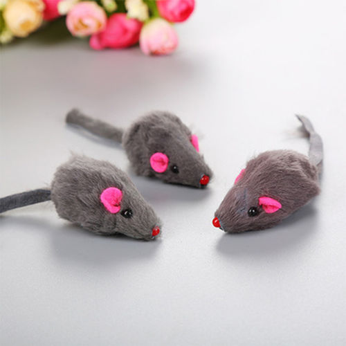 Mini engraçado que joga Simulate Plush rato com som Toy para Cat Pet