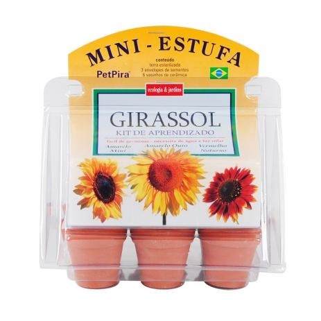 Mini Estufa Sementes Girassol Kit Vasinhos - Petpira