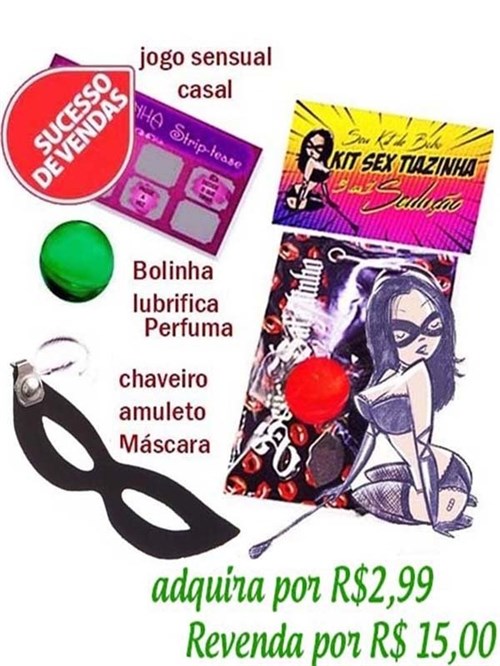 Mini Kit Sensual Tiazinha 3 X1 - Jeito Sexy 101261/100982/101303