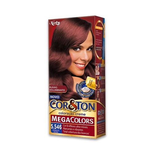 Mini Kit Tinta Cor & Ton Mega Colors Vermelho Amora 5.546