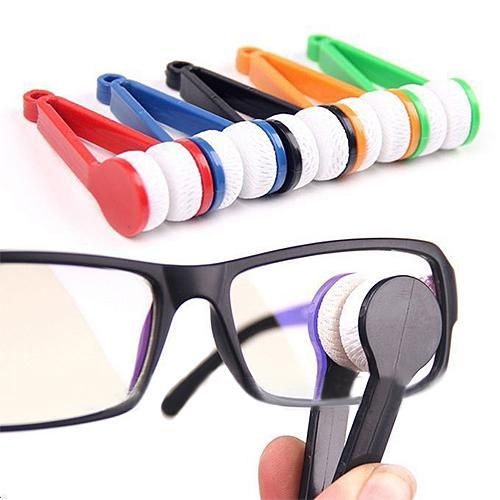 Mini Óculos Portáteis Óculos Óculos de Sol Óculos de Microfibra Escova de Limpeza