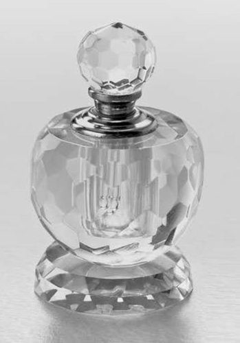 Mini Perfumeiro Murano com Base Design Lapidado Transparente