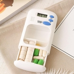 Mini portátil Pills Reminder Box Agenda Electrónica com LED Alarm Kit Relógio Small First Aid