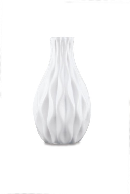 Mini Vaso Branco em Cerâmica I Bojudo