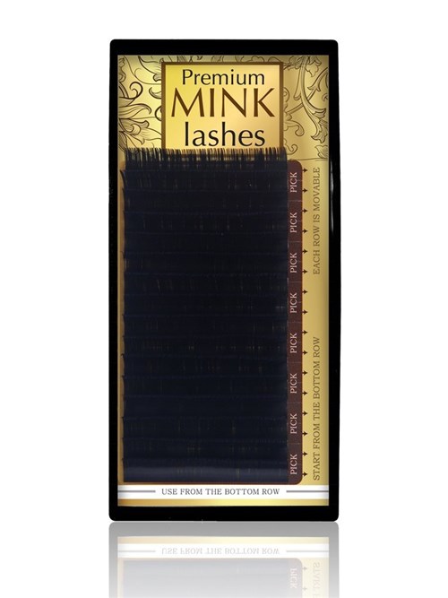 Mink Cílios Fio a Fio - Caixa com 16 Fileiras (08mm, C, 0,15mm)