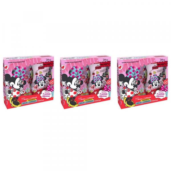 Minnie Mouse Kit Cabelos Hidratados Shampoo + Condicionador 250ml (Kit C/03)