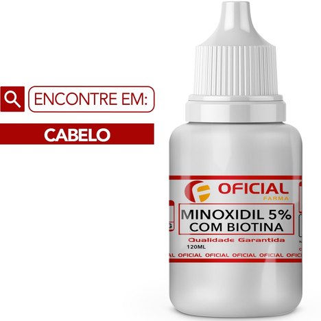 Minoxidil 5% com Biotina 120ml