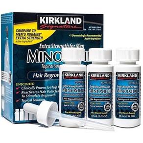 Minoxidill Signature Kirklland Tratamento Barba Cabelo - Kit para 3 Meses