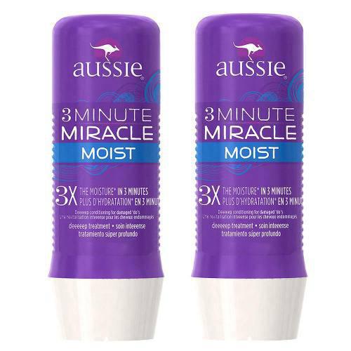 3 Minute Miracle Moist Aussie - Kit Máscara de Hidratação Profunda 2x 236ml