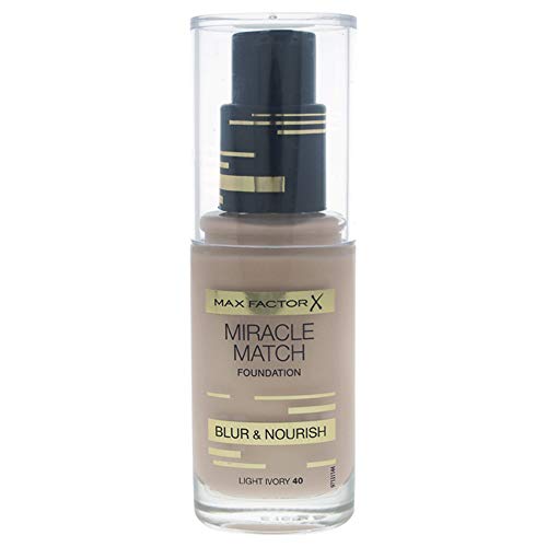 Miracle Match Foundation - # 40 Light Ivory By Max Factor For Women - 30 Ml Foundation
