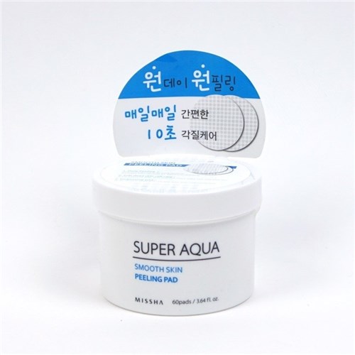 Missha Super Aqua Smooth Skin Peeling Pad 60 Unidades