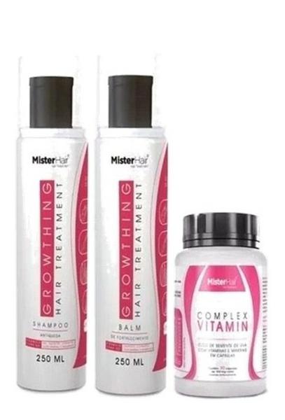 Mister Hair Shampoo Growthing + Balm + Complex Vitamin