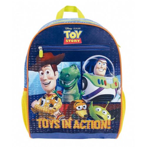 Mochila G Toy Story em Poliéster, Alças Acolchoadas, Compart. Externos, Azul -Dermiwil