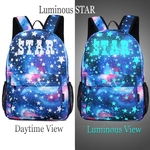 Estrela luminosa Big Shoulder Laptop Bolsa Student School Backpack Unisex