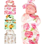 Moda Bebê Enrole Pano Moda Blanket Impresso Toalha Enrole