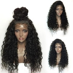 Moda cabelo peruca Lace Wigs Negras Humano Frente Lace Wig 22 polegadas