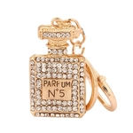 Moda Diamante Perfume forma de garrafa de Keychain pendurado pingente chaveiro para Bag Decor Car