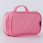Hun Infantil Moda Diamond Lattice portátil de Higiene Pessoal Travel Bag Organizador Cosmetic Bag