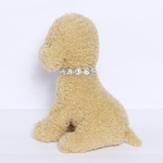 Moda Dog Pet Brilhante Rhinestone Chocker Coleiras Fantasia Pet em forma de colar