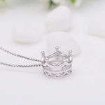 Moda elegante broca Crown Pingente Mulheres Fine Jewelry acabamento requintado